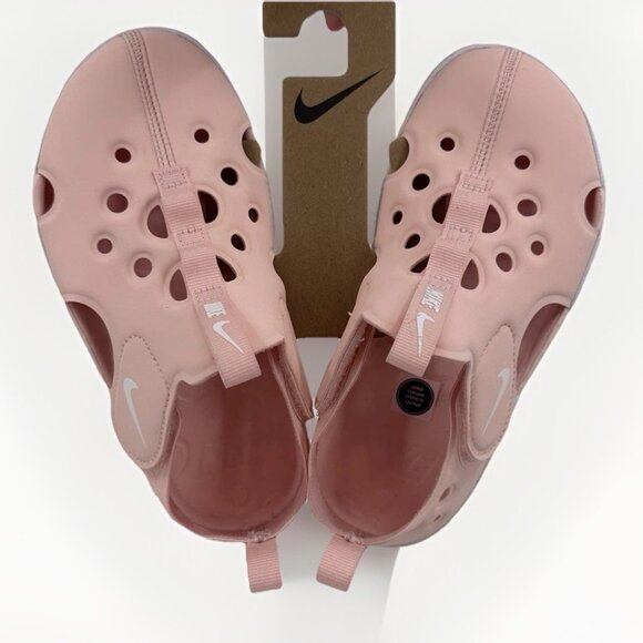 Nike Sunray Protect Water Shoes Sandals Size 1Y Kid Girl’s Pink/White Closed Toe - Picture 3 of 6